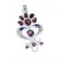 Riyo Garnet Pure Silver Jewelry Ballerina Pendants L 2in Spgar-26117