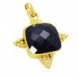 Riyogems Black Onyx Gold Plated Sets Bypass Pendants L 1.5in Gppbon-6053