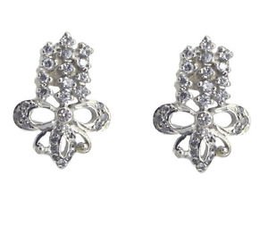 Riyo CZ925 Solid Sterling Silver Keepsake Earring L 1in Sewhcz-110018