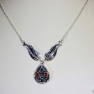 Riyo  Gemstone Forest Jewelry Statement Silver Necklace L 16in Snmul-52016