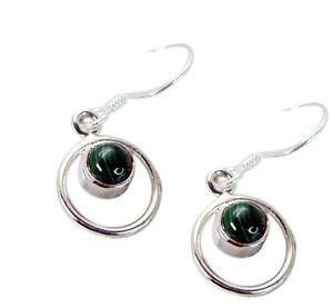 Riyo Malachite Wholesale Silver Uk Silver Earring Backs L 1in Semal-48001