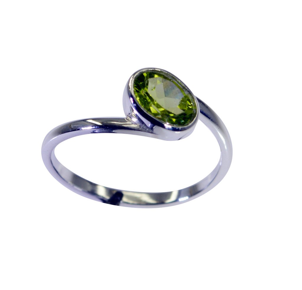 Riyo Peridot Silver Jewelry Online Shopping Ring Sz 7 Srper7-58049