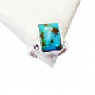 Riyo Turquoise Gemstone And Silver Heavy Silver Ring Sz 7 Srtur7-82018