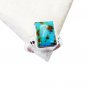 Riyo Turquoise Gemstone And Silver Heavy Silver Ring Sz 7 Srtur7-82018