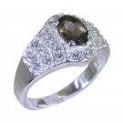 Riyo Brown 925 sterling silver Smoky Quartz Ring flashy handmade celtic jeweller