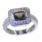 Riyo Brown 925 sterling silver Smoky Quartz Ring graceful handmade costume jewel