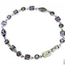 Riyo Amethyst Cheap 925 Jewelry Silver Band Bracelet L 7.5in Sbraame-2029