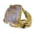 Riyo Rutilated Quartz Gold Polish Eternity Ring Sz 5 Gprruq5-70012