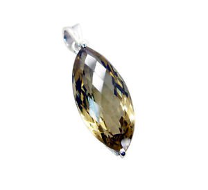 Riyo Lemon Quartz Silver Jewellery Designs Crossover Pendant L 1.5in Splqu-46007
