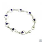 Riyo Amethyst Cheap Jewelry Silver Bracelet Bangle L 7.5in Sbraame-2033