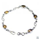 Riyo Citrine Funky Jewellery Chunky Silver Bracelet L 7.5in Sbracit-14006