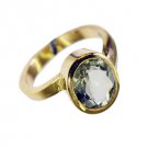 Green Amethyst 18-Kt Gold Plated Thumb Ring