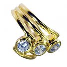 White Cz 18-Kt Y Gold Fashion Purity Ring Jewelry