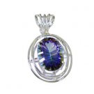 Riyo Blue Mystic Quartz Silver Jewelry Wholesaler Silver Pendant L 2in Spbmq-550