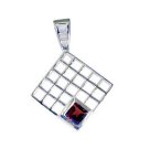 Riyo Garnet Oxidized Silver Jewelry Alligator Pendants L 1.5in Spgar-26110