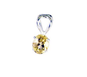 Riyo Citrine Beautiful Silver Jewelry Coin Pendants L 0.8in Spcit-14035