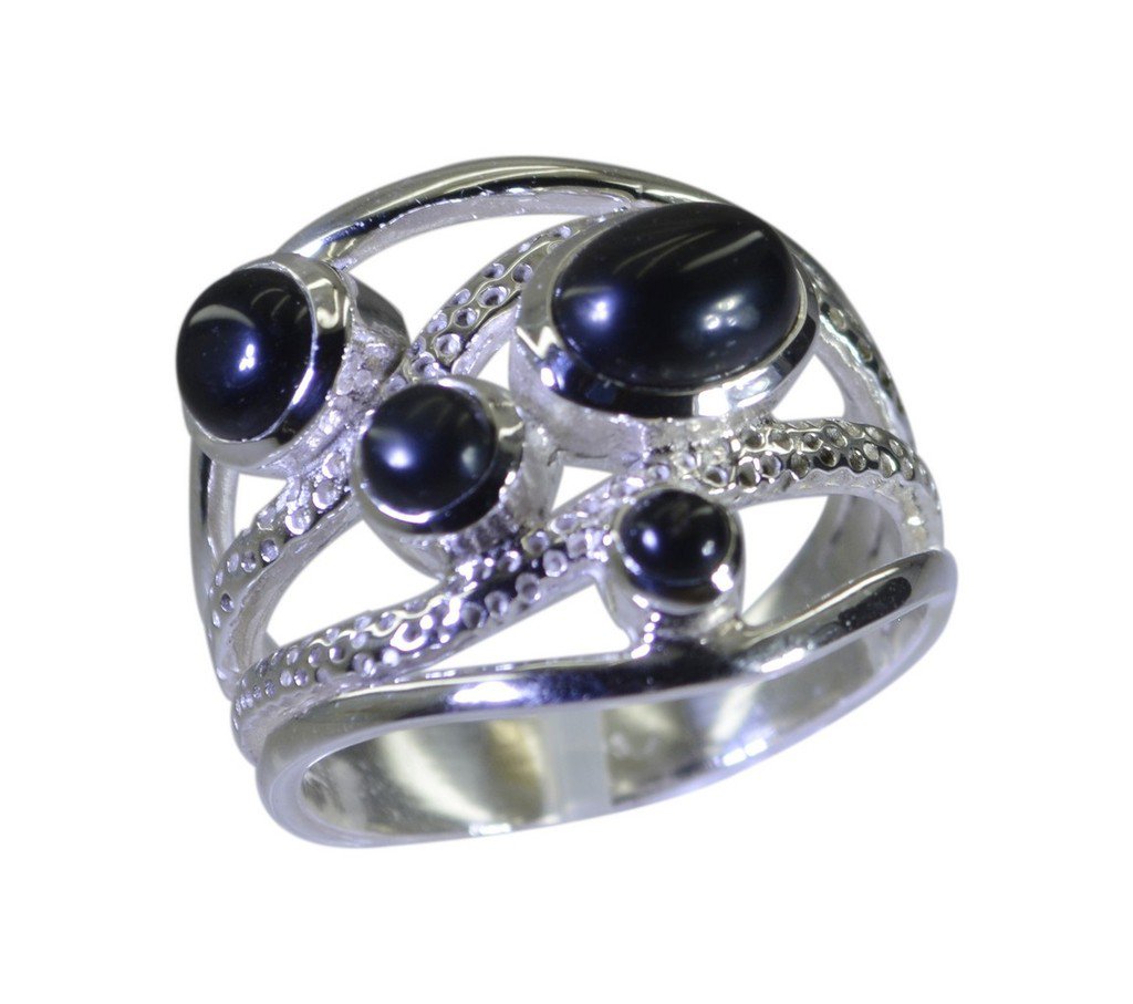 Riyo Black 925 sterling silver Black Oynx Ring comely affordable gemstone jewelr