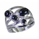 Riyo Black 925 sterling silver Black Oynx Ring comely affordable gemstone jewelr