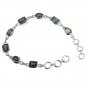 Riyo Peridot Engraved Jewellery Silver Wrap Bracelet L 7.5in Sbraper-58006