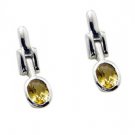 Riyo Citrine Silver Jewellery For Sale Gift Earring L 1.2in Secit-14019
