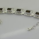 Riyo Brown Smoky Quartz 925 Solid Sterling Silver Faceted Bracelet Sbrasqu-76010