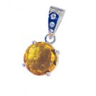 Riyo Citrine 925 Silver Jewelry Goth Pendants L 1in Spcit-14019