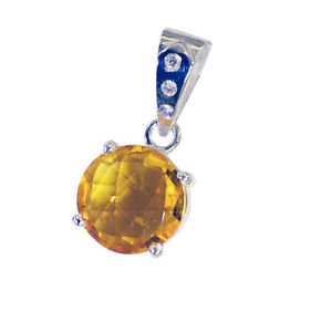 Riyo Citrine 925 Silver Jewelry Goth Pendants L 1in Spcit-14019