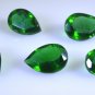 synthetic cubic zirconia Emerald cz loose Stone 1 Pieces 7 x 10 mm Pear Green fa