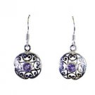 Riyo Amethyst Latest Silver Jewellery Victorian Earrings L 0.5in Seame-2080