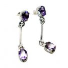Riyo Amethyst Funky Silver Jewellery Uk Indian L 1.2in Seame-2052