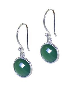 Riyo Green 925 sterling silver Green Oynx Earring chocolate-box jewelry supply s
