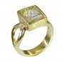 Riyo Multi Gold Plated Rutile Quartz CZ Ring tempting jewelry handmade designs G