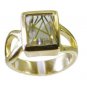 Riyo Multi Gold Plated Rutile Quartz CZ Ring tempting jewelry handmade designs G
