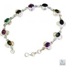 Riyo Tourmaline Fake Jewelry Silver Wave Bracelet L 7.5in Sbratou-84002