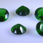 synthetic cubic zirconia Emerald cz loose Stone 1 Pieces 8 x 8 mm Round Green fa