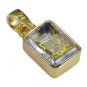 Riyo Multi Gold Plated Rutile Quartz CZ Pendant nubile vintage handmade jeweller