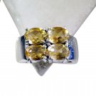 Riyo Citrine Silver Initial Jewelry Silver Mesh Ring Sz 6 Srcit6-14030