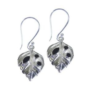 Riyo Black 925 sterling silver Black Oynx Earring lovesome jewellery handmade SE