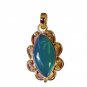 Riyogems Green Onyx Gold Plated Fashion Knot Pendants L 1.2in Gppgon-30049