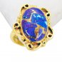 Riyo Turquoise 18-Kt Gold Plated Friendship Ring Sz 6 Gprtur6-82110