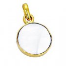 Riyogems Shell Pearl Gold Polish Collar Pendant L 1in Gppshe-72004