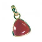 Riyogems Red Onyx Gold Plated India Cocktail Pendant L 1in Gppron-66002
