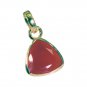 Riyogems Red Onyx Gold Plated India Cocktail Pendant L 1in Gppron-66002