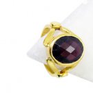 Garnet Gold Plated India Wedding Ring Jewelry