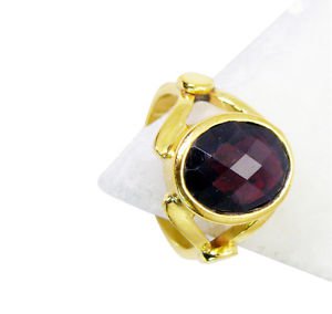 Garnet Gold Plated India Wedding Ring Jewelry