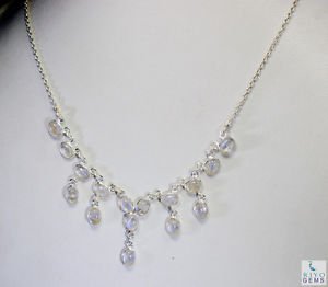 Riyo Rainbow  Birthstone Jewelry Silver Chunky Necklace L 16in Snrmo-64009