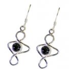 Riyo Black Onyx Plain Silver Jewellery Silver Earring Wires L 1.2in Sebon-6012