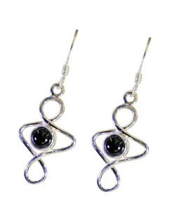 Riyo Black Onyx Plain Silver Jewellery Silver Earring Wires L 1.2in Sebon-6012