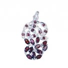 Riyo Garnet Heavy Silver Jewelry Fashion Pendants L 1.2in Spgar-26064
