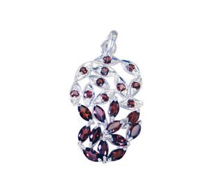 Riyo Garnet Heavy Silver Jewelry Fashion Pendants L 1.2in Spgar-26064
